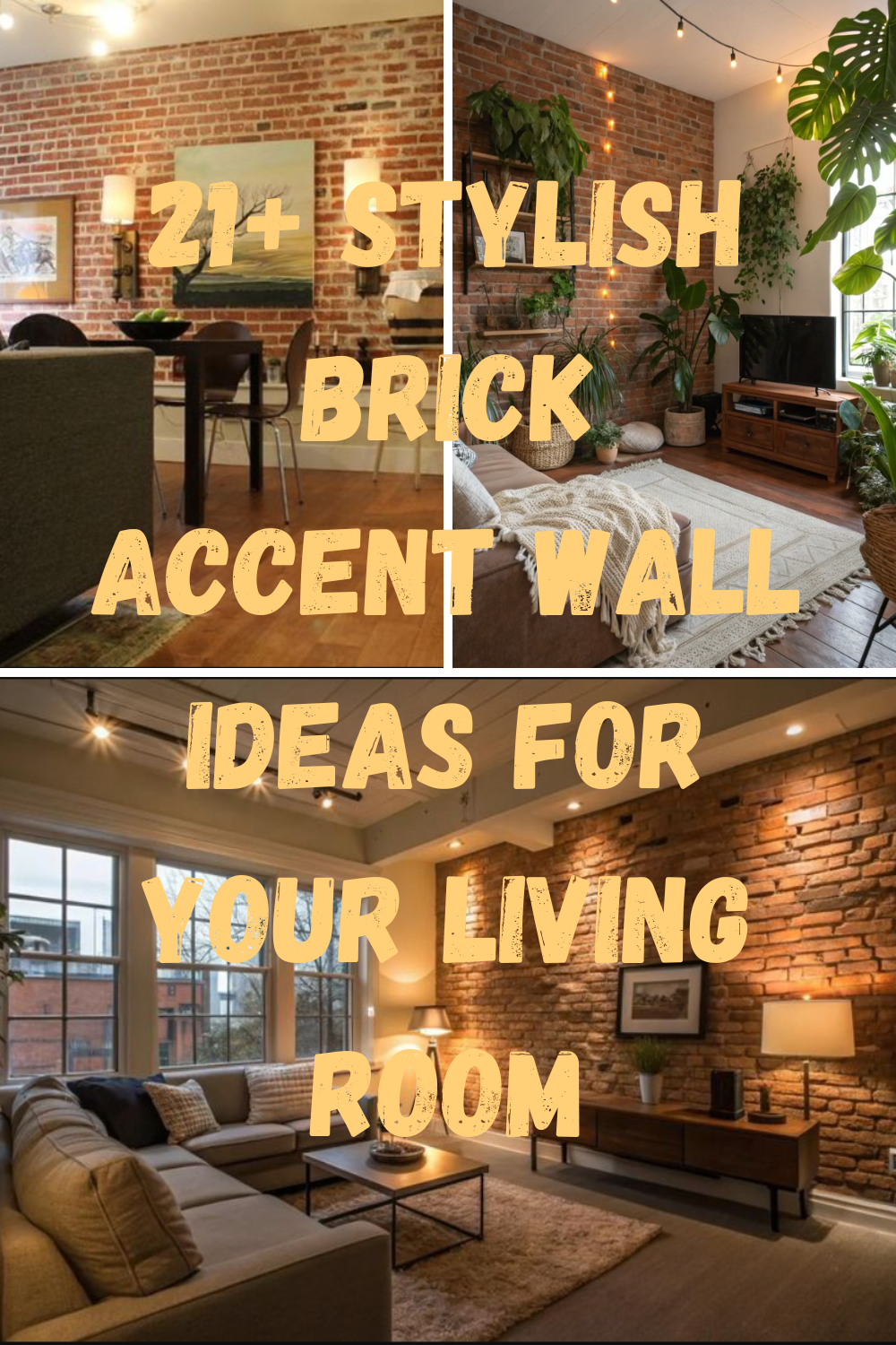 21+ Stylish Brick Accent Wall Ideas for Your Living Room