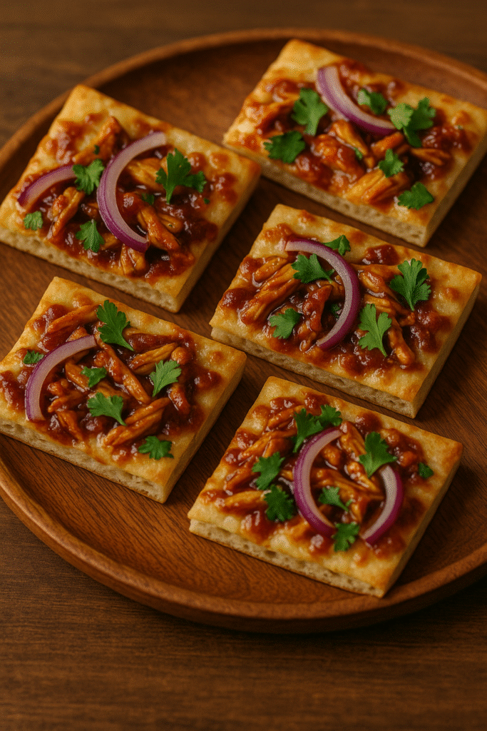 Bite-Sized BBQ Chicken Flatbreads