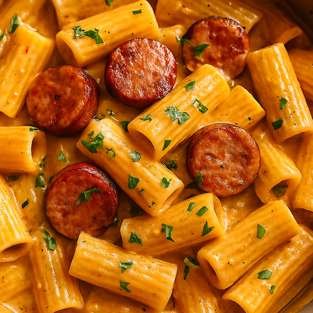 Creamy Cajun Sausage Pasta (One Pot Wonder)