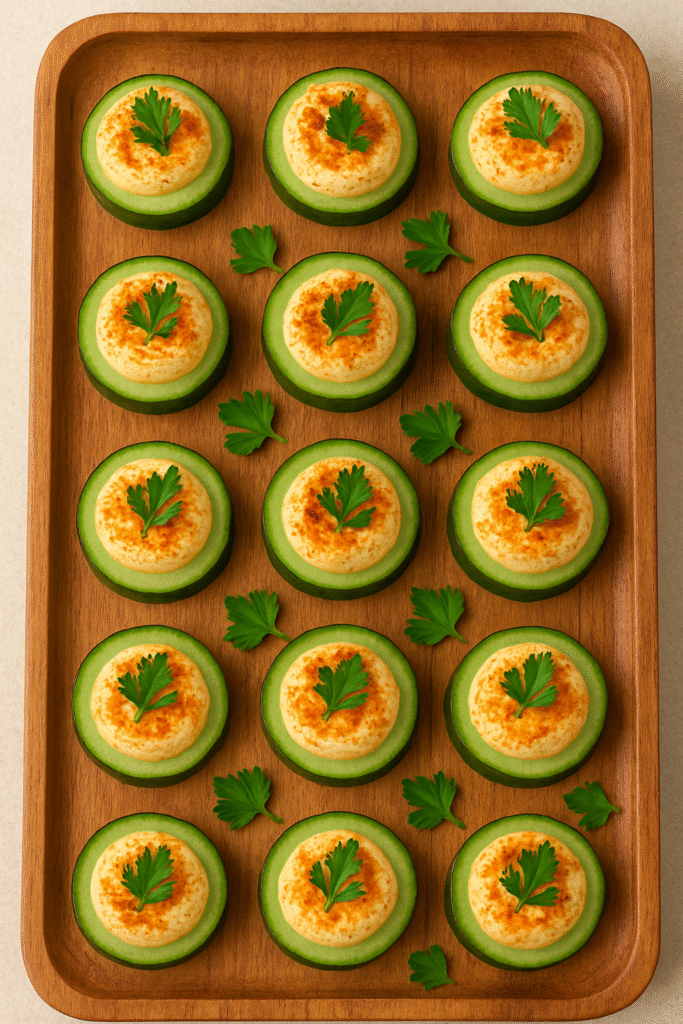 Cucumber Hummus Bites