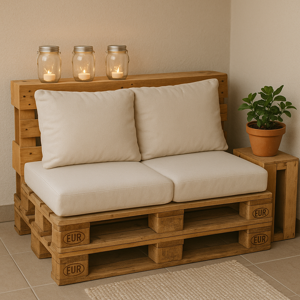 DIY Balcony Decor Using Pallet Wood Furniture