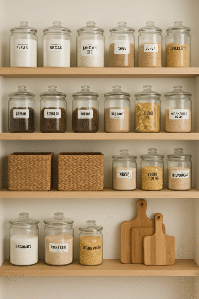 Floating Pantry Shelf Stack