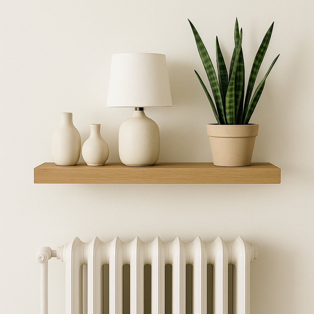 Floating Shelf Above a Radiator