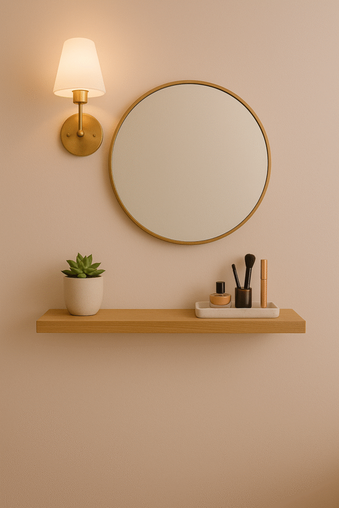 Floating Shelf as a Vanity Station