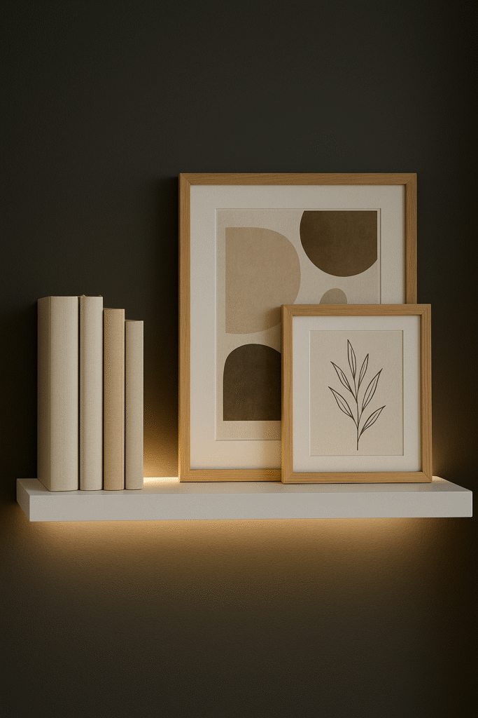 Floating Shelf with Built-In Lighting