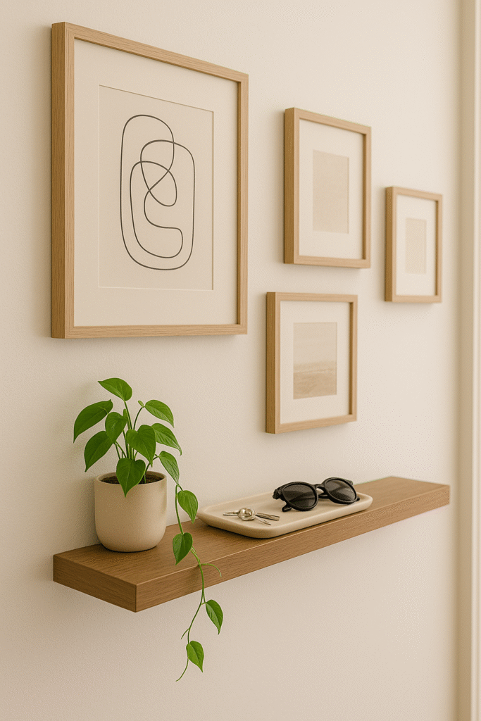 Floating Shelves in Hallways