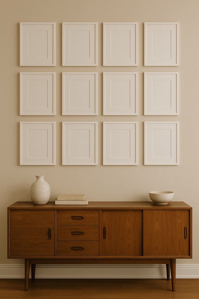 Gallery Wall with Equal Spacing