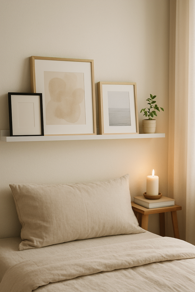 Leaning Frames on Picture Ledge