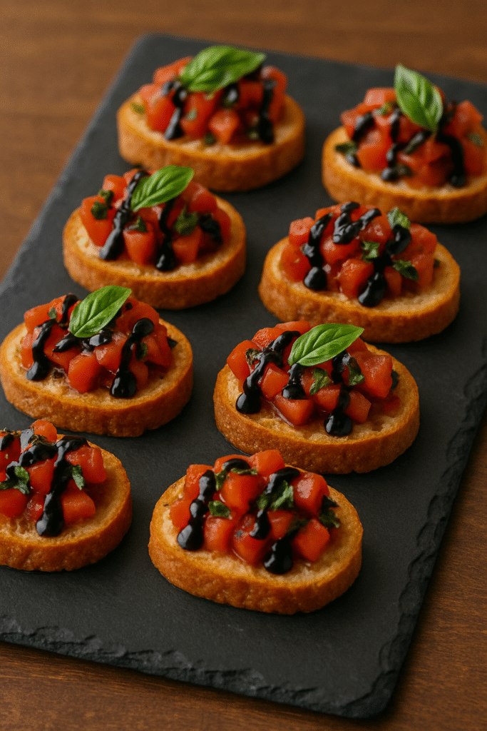 Mini Bruschetta with Tomato & Basil