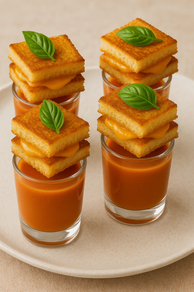 Mini Grilled Cheese & Tomato Soup Shots