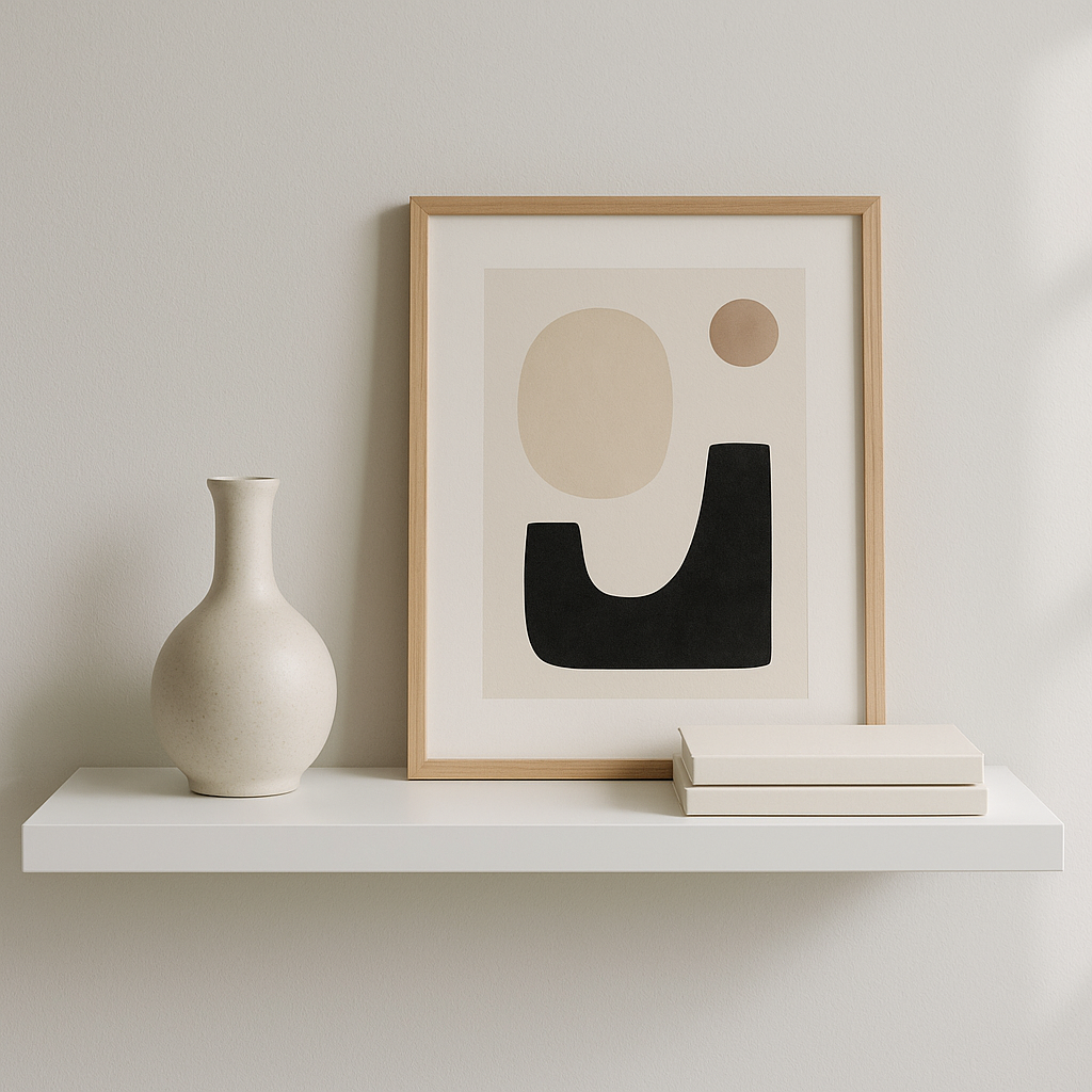 Minimalist White Floating Shelf
