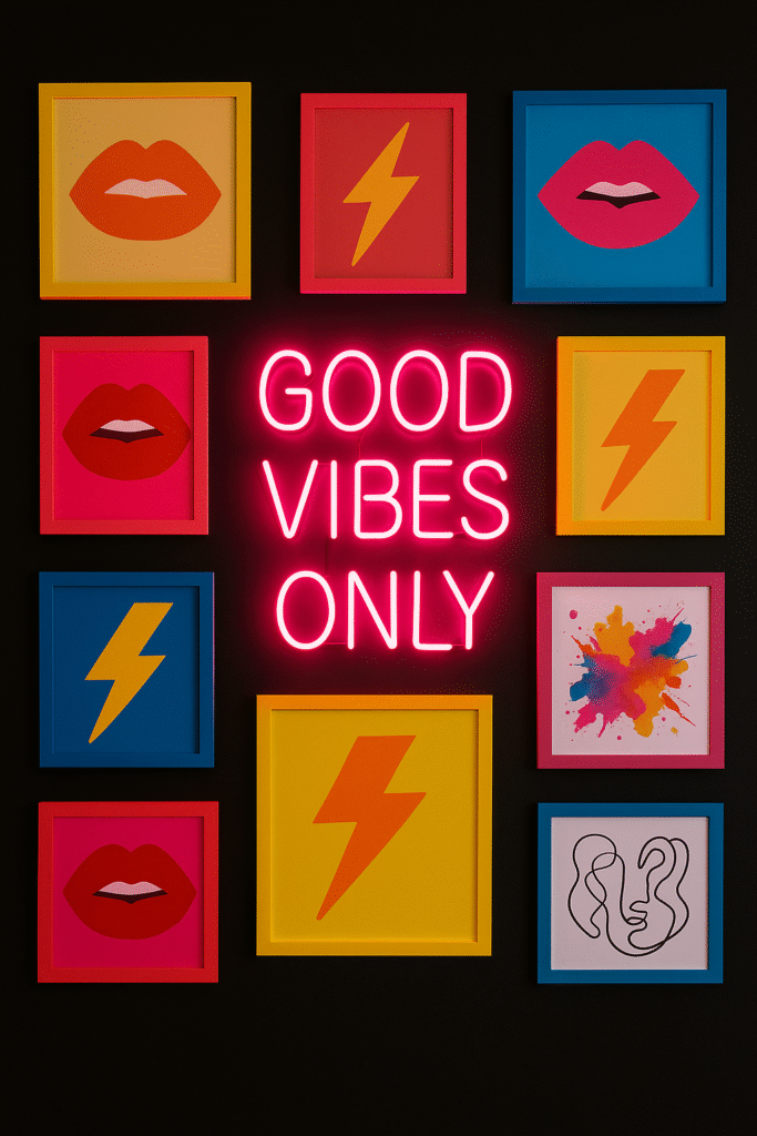 Neon + Modern Pop Wall