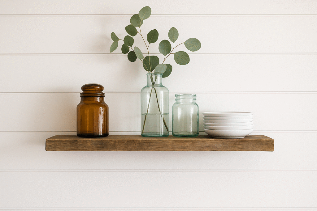 Rustic Reclaimed Wood Floating Shelf