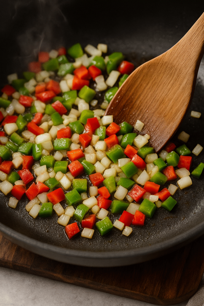 Sauté Onion, Garlic & Peppers