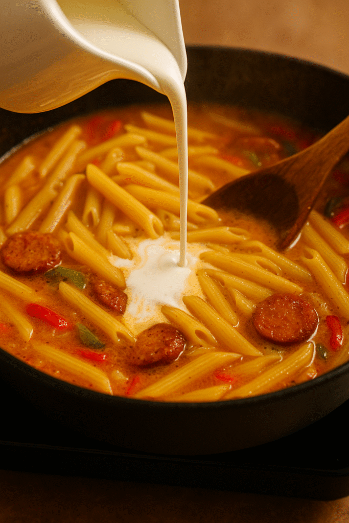 Stir in Cream & Finish