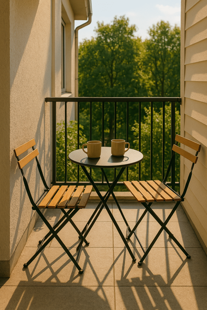 Tiny Balcony Turned into a Mini Morning Coffee Spot