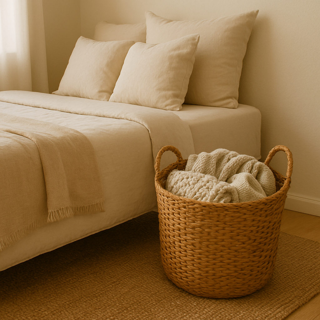 Woven Baskets for Cozy, Clutter-Free Storage