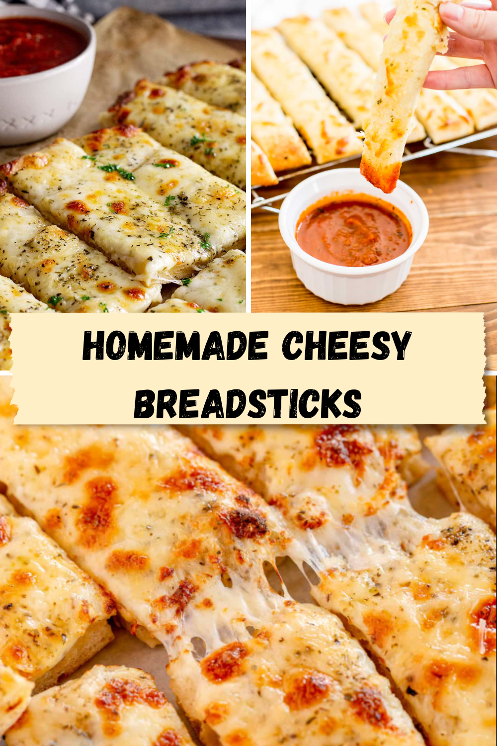 Homemade Cheesy Breadsticks