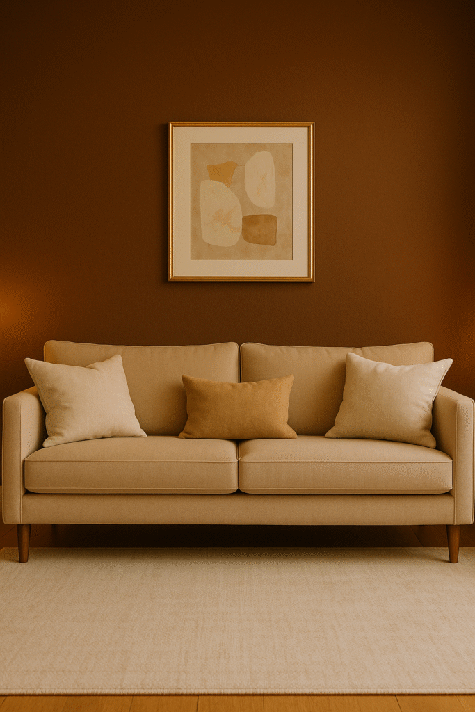 Accent Walls in Rich Brown Tones