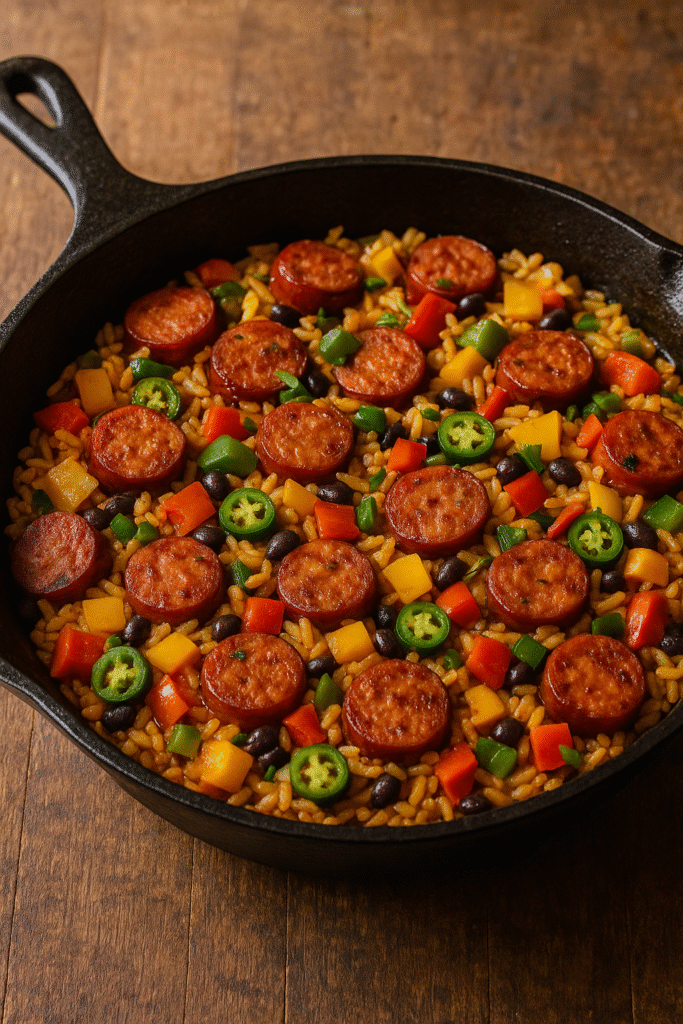 Cajun Sausage & Rice Skillet