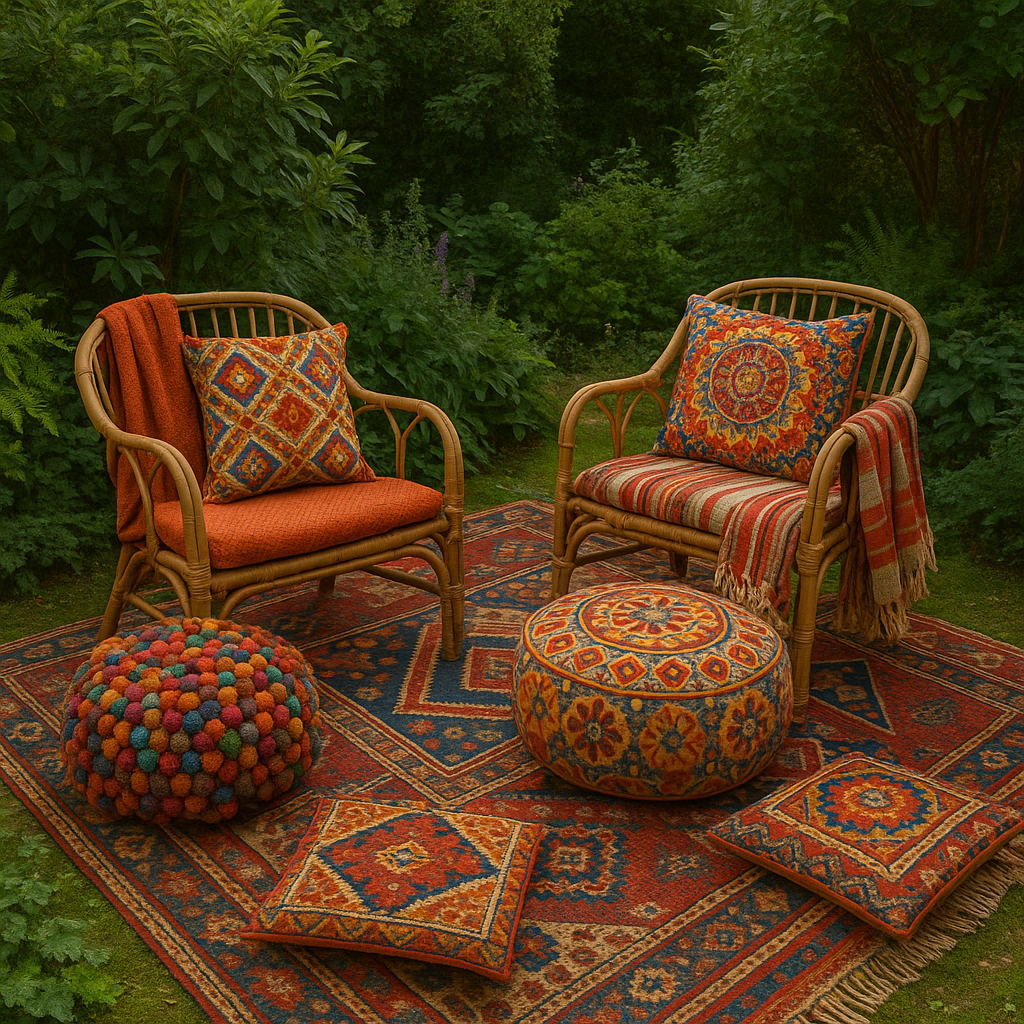 Colorful Textiles & Patterned Cushions