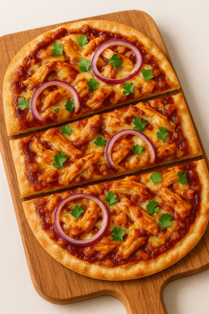 Easy BBQ Chicken Flatbreads