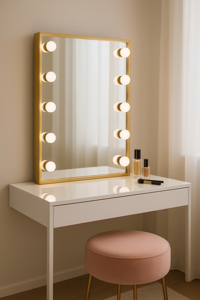 Hollywood Glam with Lighted Mirror