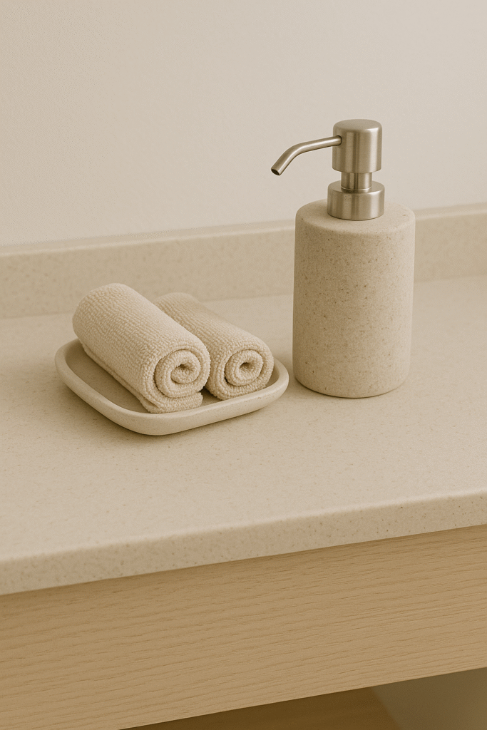 Incorporate Stone or Ceramic Accessories