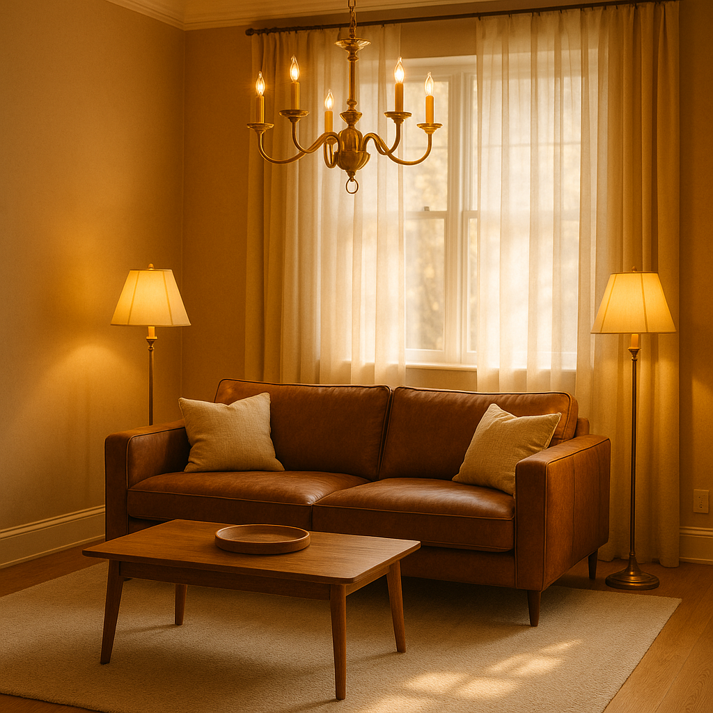 Lighting That Complements Brown Interiors