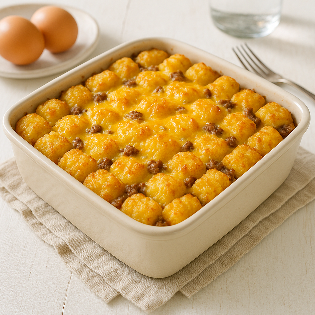 Make-Ahead Tater Tot Breakfast Casserole