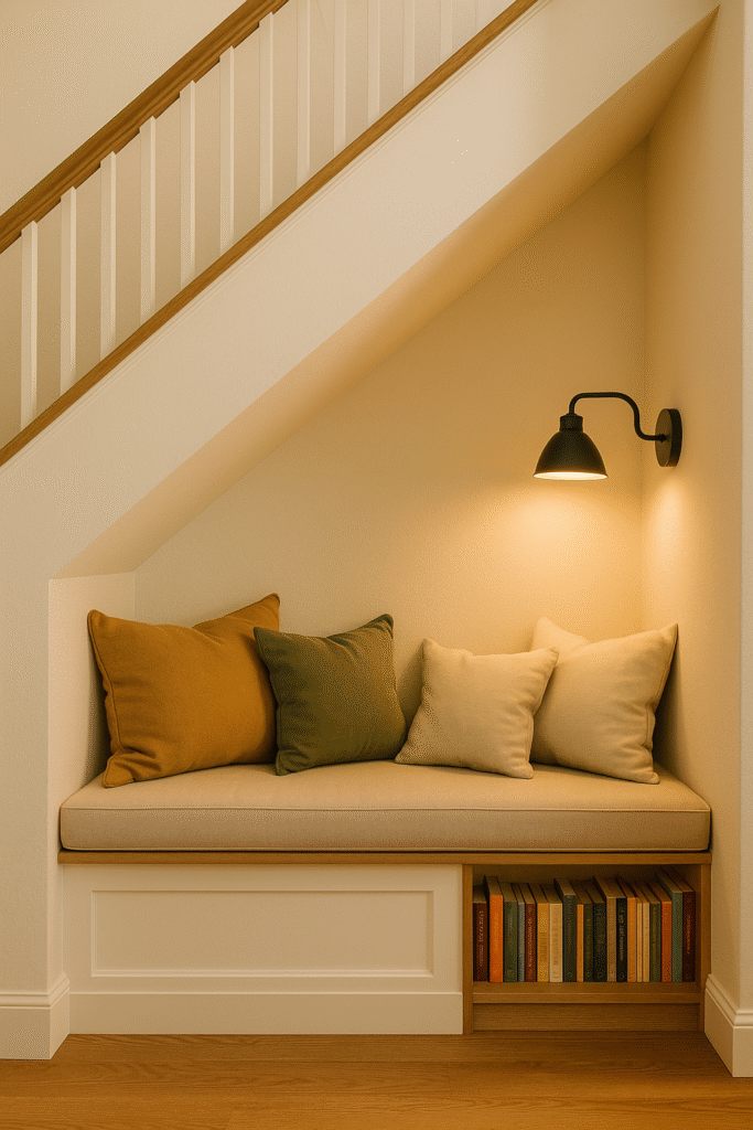 Reading Nook Under the Stairs