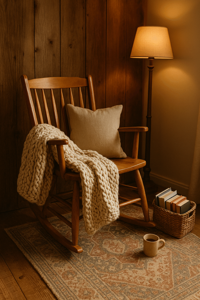 Rustic Farmhouse-Style Reading Corner
