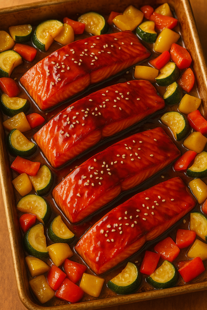 Sheet-Pan Teriyaki Salmon with Vegetables