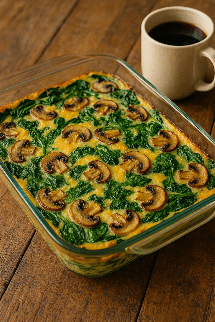 Spinach & Mushroom Egg Bake