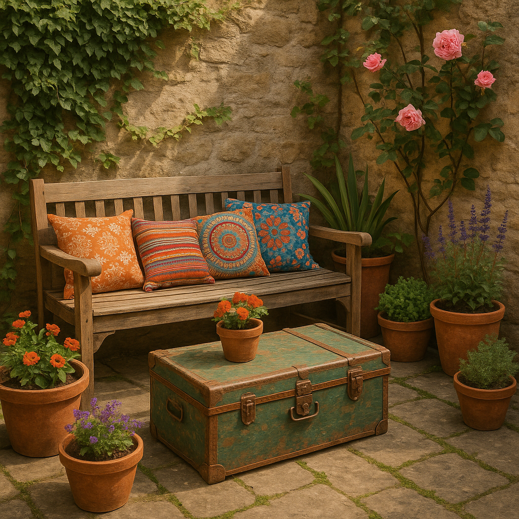 Vintage & Upcycled Furniture in Garden