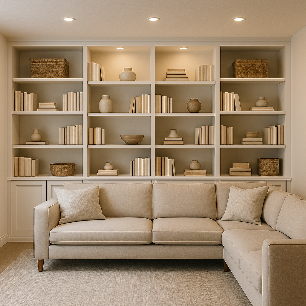 Built-In Shelving Elegance