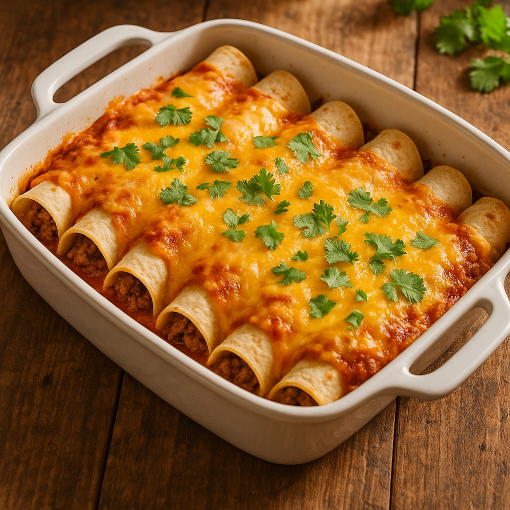 Easy Cheesy Ground Beef Enchiladas Recipe (Family Favorite)