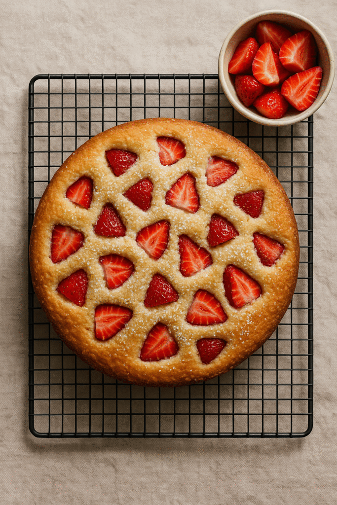 Easy Strawberry Cake Recipe With Fresh Strawberries