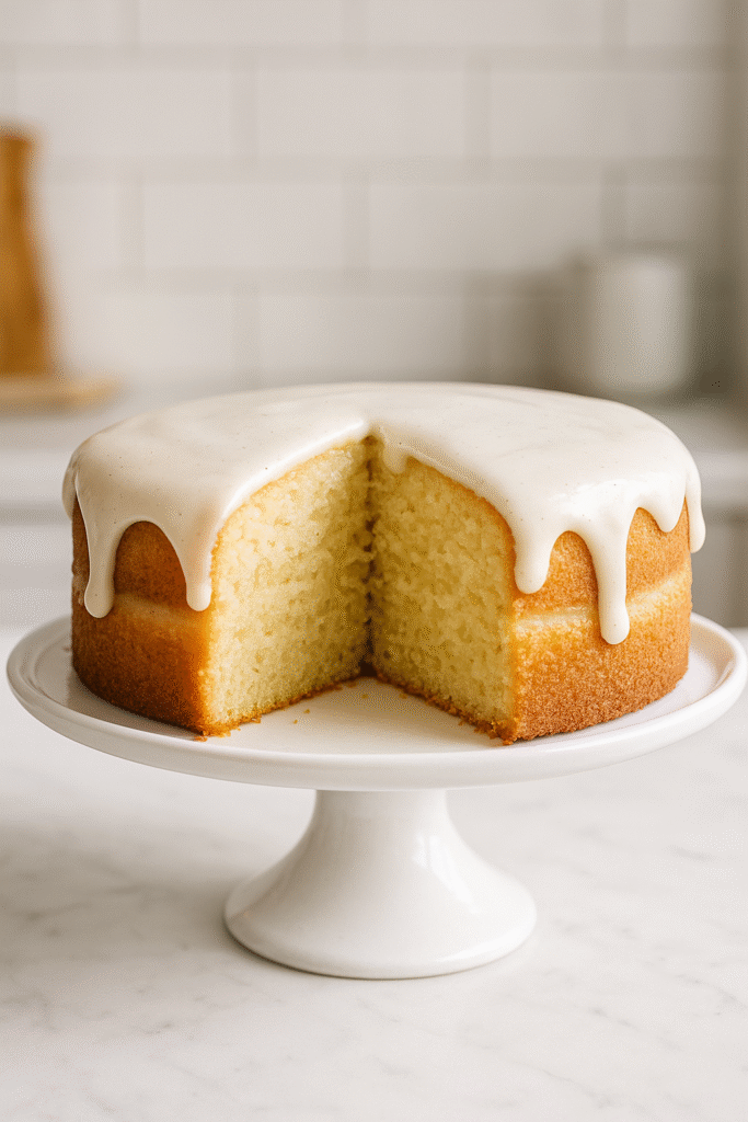 Moist & Fluffy Vanilla Cake Without Butter | Simple Recipe