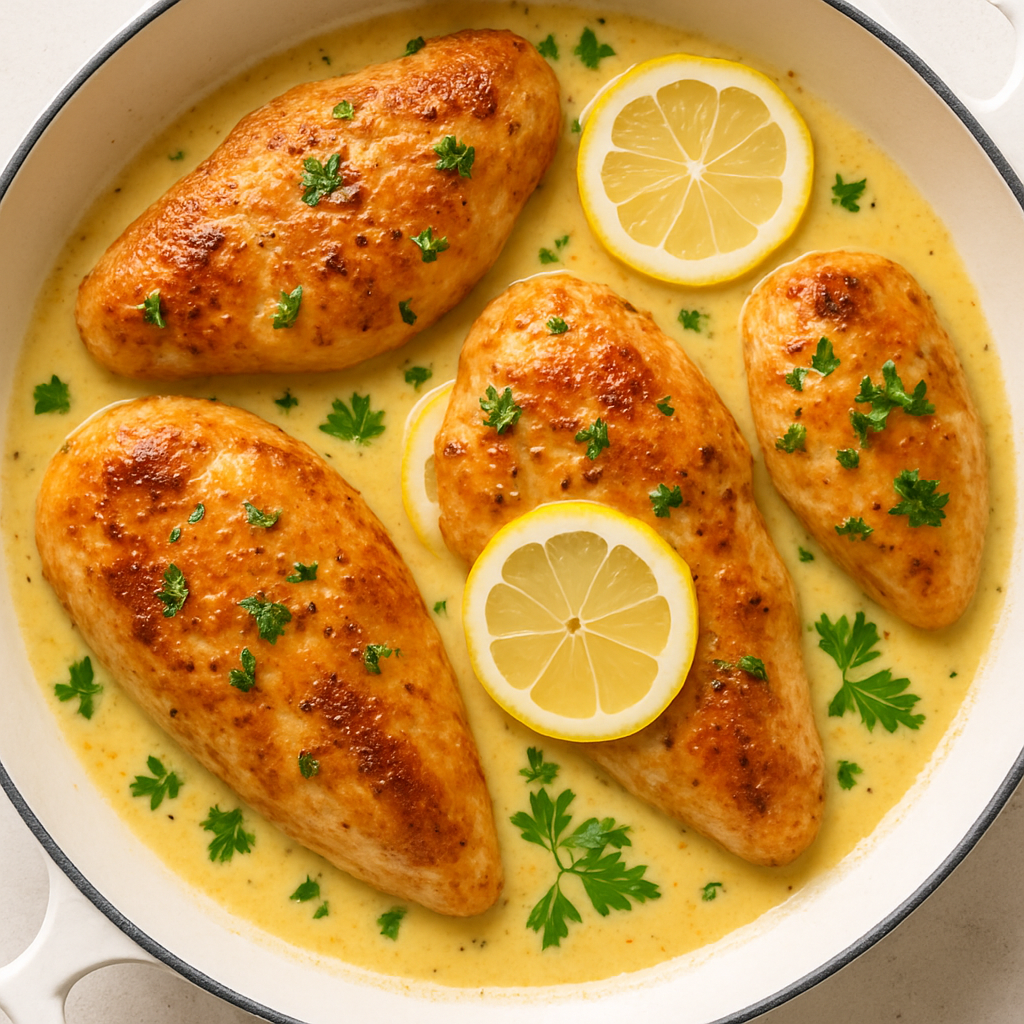 Zesty Lemon Chicken with Creamy Butter Sauce | Easy Homemade Recipe