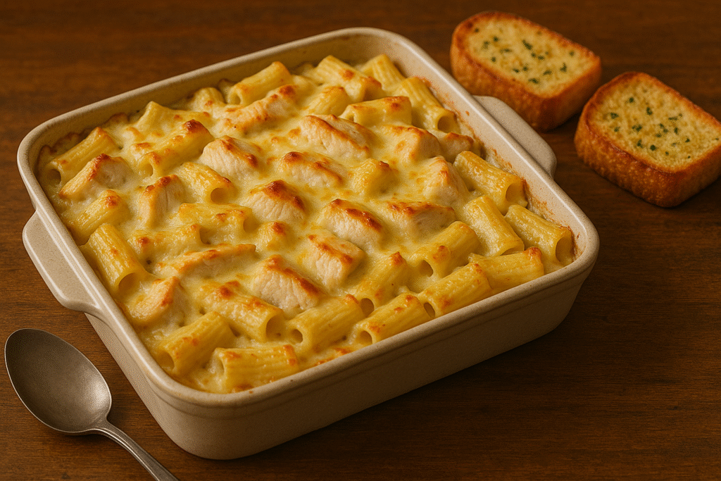 Chicken Alfredo Pasta Bake