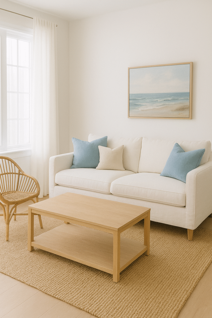 Coastal White with Natural Wood Touches