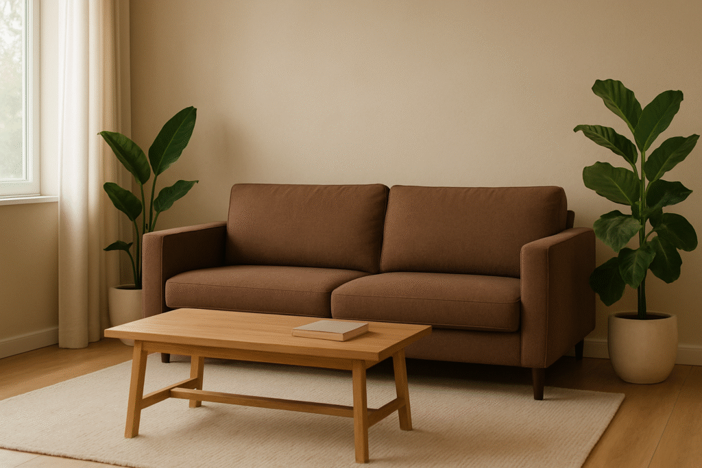 Earthy Brown & Beige Living Room Palette