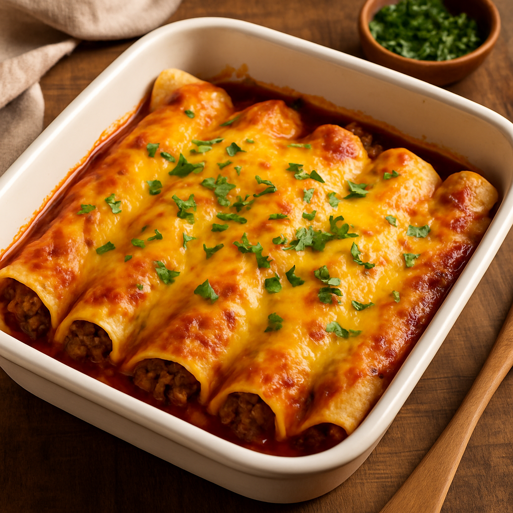 Easy Cheesy Ground Beef Enchiladas Recipe (Family Favorite)