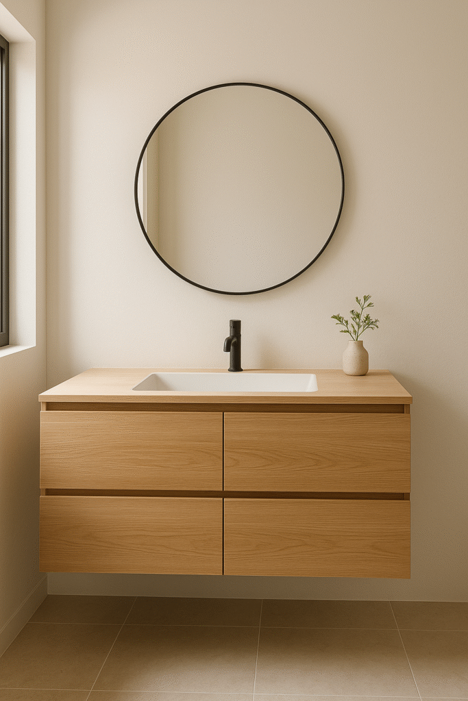 Floating Vanities & Sleek Storage