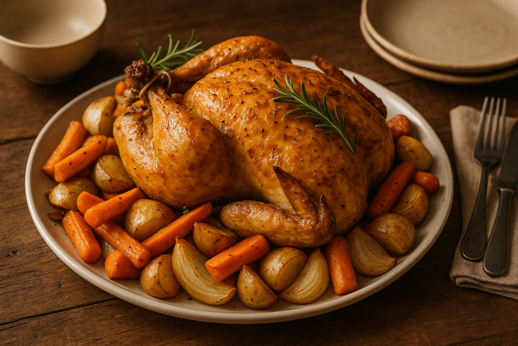 Roast Chicken with Herbs & Vegetables