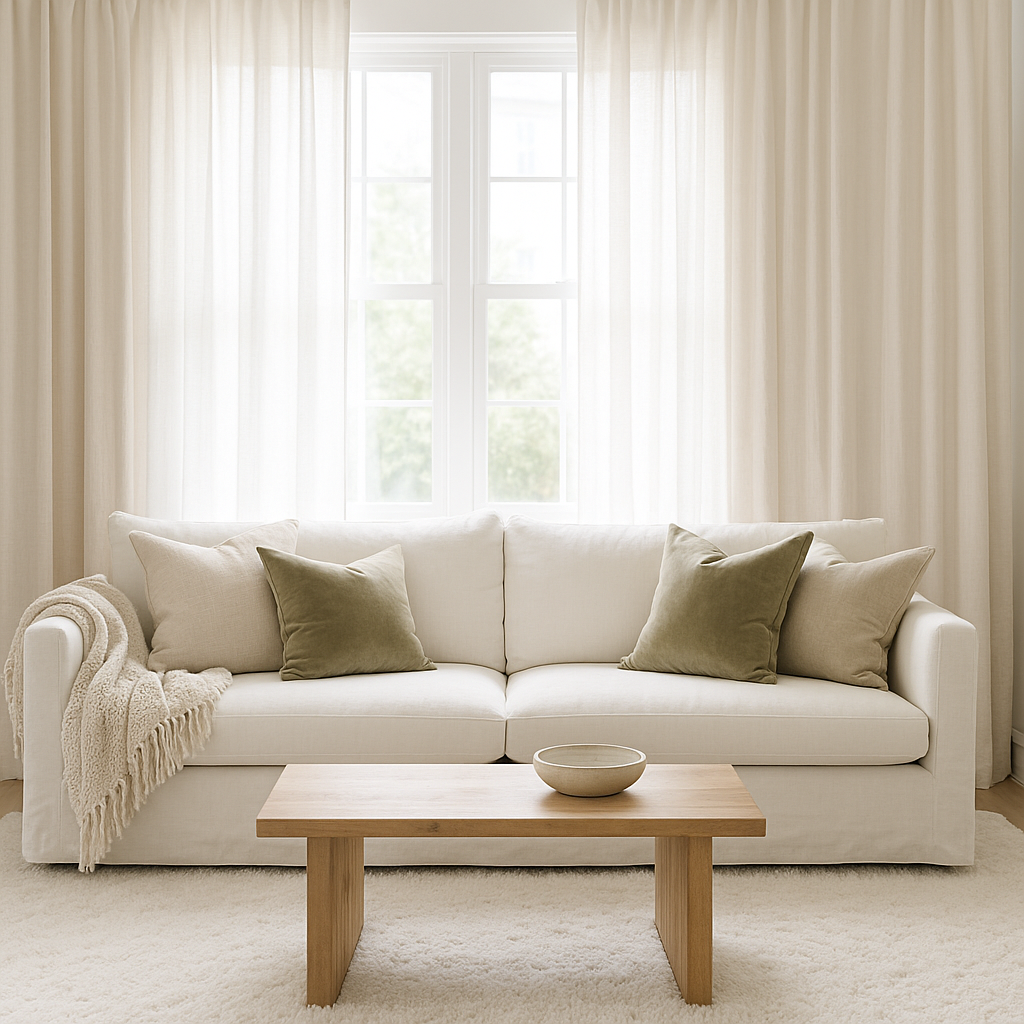 White Rugs and Layered Fabrics