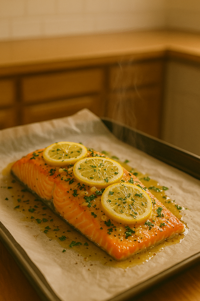 Baked Lemon Garlic Salmon
