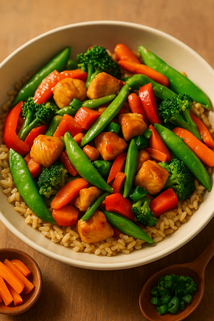 Chicken Stir-Fry with Brown Rice