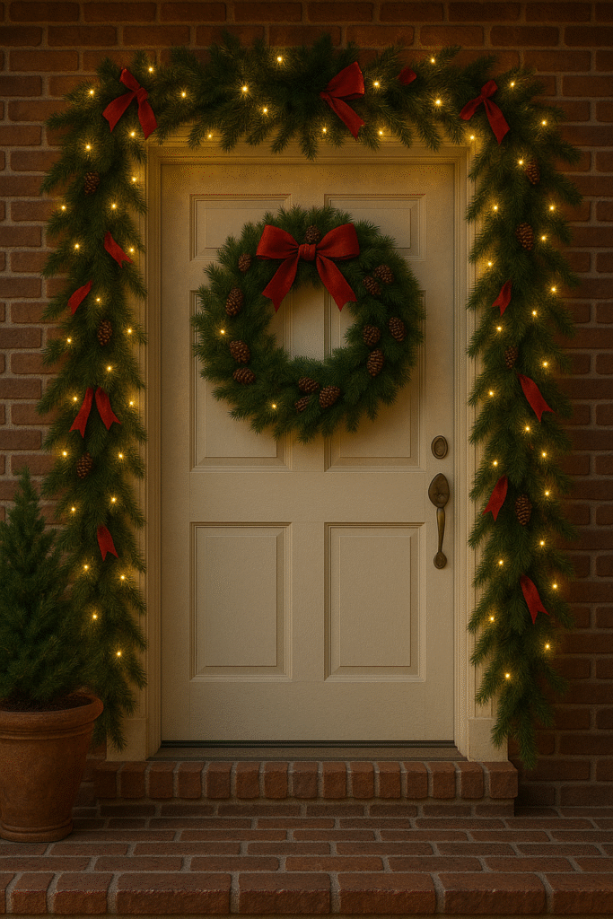 Classic Evergreen Garland and Wreath Combo